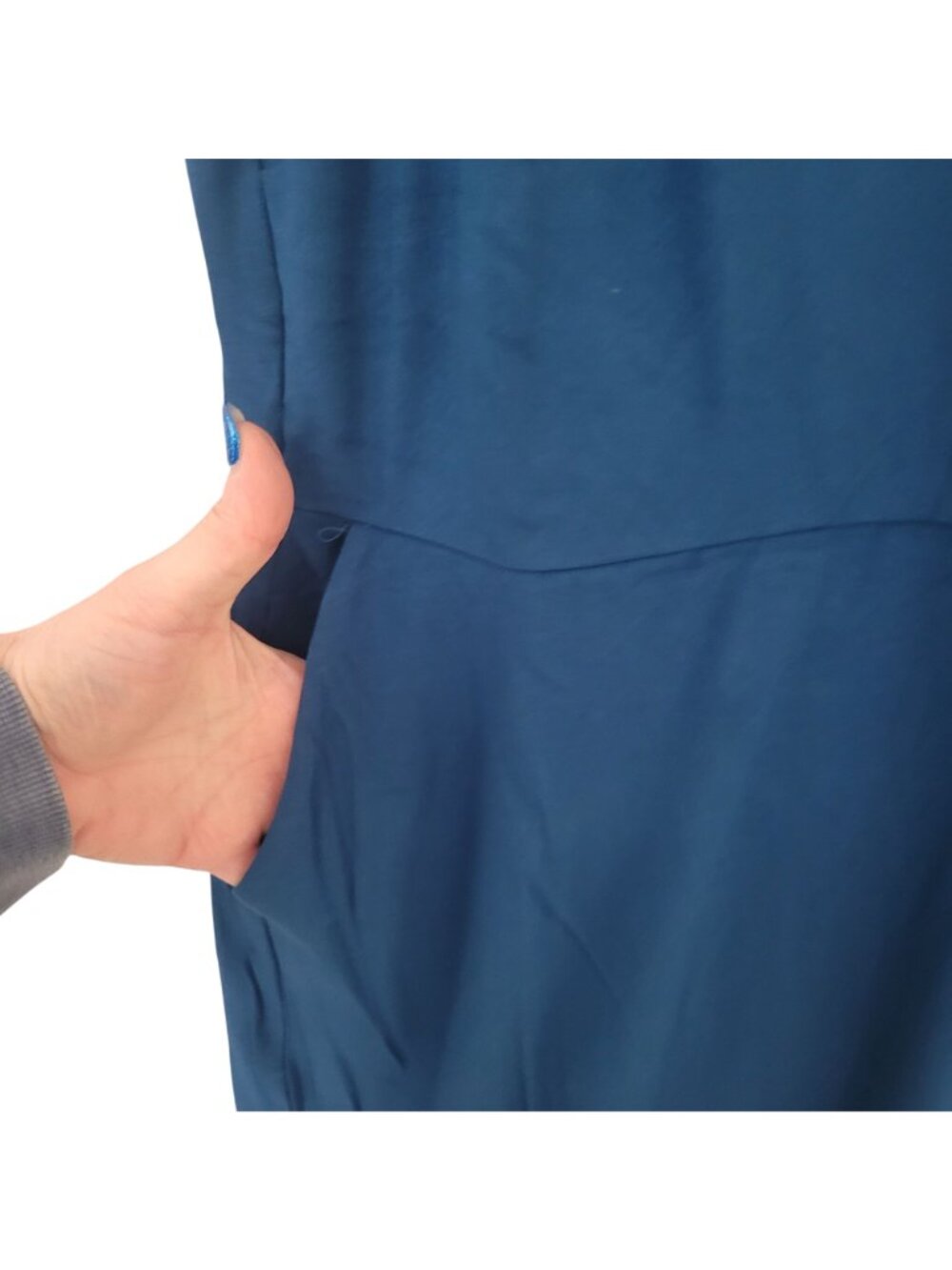 Betabrand Faux Wrap Dress Womens Size 2X Blue Pockets NWT - Picture 6 of 6